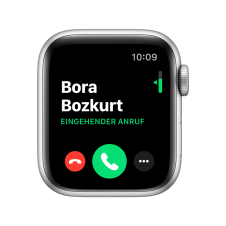 APPLE Watch Nike Series 5 40mm Smartwatch Aluminium Fluorelastomer, 130 - 200 mm, Armband:  Gehäuse: Silber