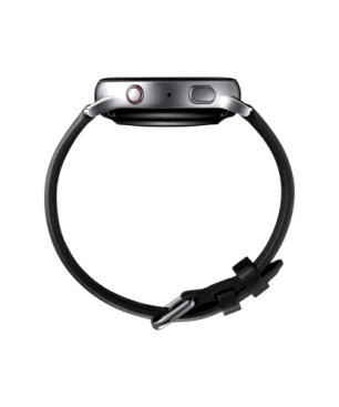 SAMSUNG Galaxy Watch Active2 Stainless Steel 40mm (LTE) SI Smartwatch Edelstahl Echtleder, S/M, Silver