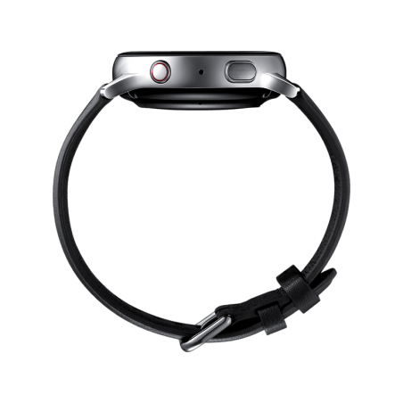 SAMSUNG Galaxy Watch Active2 Stainless Steel 40mm (LTE) SI Smartwatch Edelstahl Echtleder, S/M, Silver