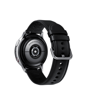 SAMSUNG Galaxy Watch Active2 Stainless Steel 40mm (LTE) SI Smartwatch Edelstahl Echtleder, S/M, Silver