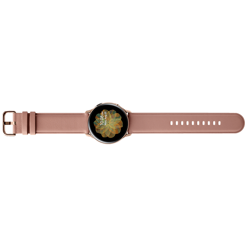 SAMSUNG Galaxy Watch Active2 Stainless Steel 40mm (LTE) GO Smartwatch Edelstahl Echtleder, S/M, Gold SAMSUNG Galaxy Watch Active2 Stainless Steel 40mm (LTE) GO Smartwatch Edelstahl Echtleder, S/M, Gold