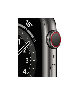 APPLE Watch Series 7 (GPS) 45mm Smartwatch Fluorelastomer, 140 - 220 mm, Armband: Mitternacht, Gehäuse: Mitternacht
