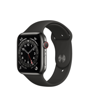 APPLE Watch Series 7 (GPS) 45mm Smartwatch Fluorelastomer, 140 - 220 mm, Armband: Mitternacht, Gehäuse: Mitternacht