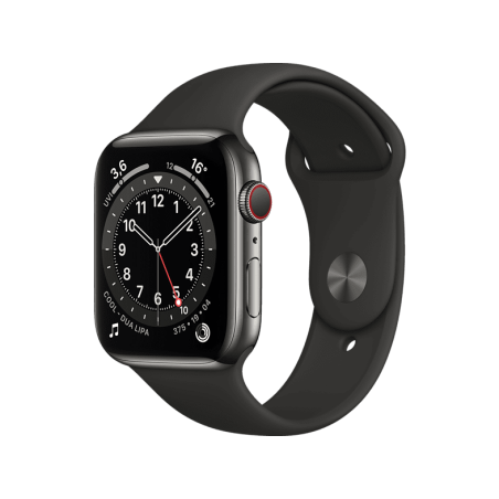 APPLE Watch Series 7 (GPS) 45mm Smartwatch Fluorelastomer, 140 - 220 mm, Armband: Mitternacht, Gehäuse: Mitternacht