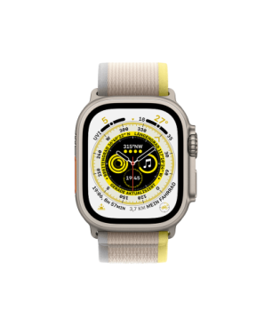APPLE Watch Ultra GPS+CEL 49 TIT W TRAIL M/L Smartwatch Nylon/Gewebe Nylon/Gewebe, 145 - 220 mm, Gelb/Beige