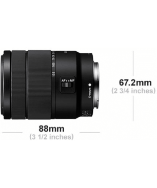 SONY SEL18135 18 mm - 135 mm f/3.5-5.6 OSS, ED, Circulare Blende (Objektiv für Sony E-Mount, Schwarz)