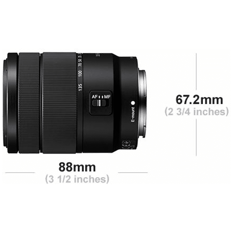 SONY SEL18135 18 mm - 135 mm f/3.5-5.6 OSS, ED, Circulare Blende (Objektiv für Sony E-Mount, Schwarz) SONY SEL18135 18 mm - 135 mm f/3.5-5.6 OSS, ED, Circulare Blende (Objektiv für Sony E-Mount, Schwarz)