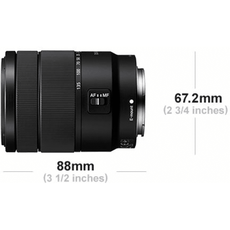 SONY SEL18135 18 mm - 135 mm f/3.5-5.6 OSS, ED, Circulare Blende (Objektiv für Sony E-Mount, Schwarz)