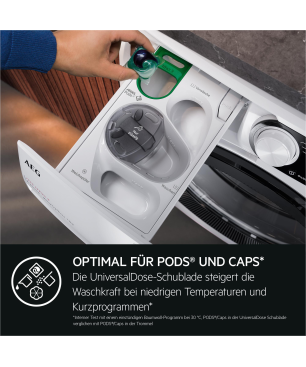 AEG LR7A75400 Serie 7000 ProSteam® mit Dampfprogramm Waschmaschine (10 kg, 1351 U/Min., A, Ja)