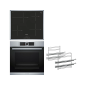 BOSCH HBD 80 PY 50 PYROLYSE, Einbaubackofenset (Induktionskochfeld)