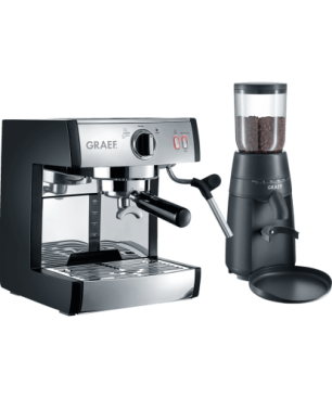 GRAEF ES 702 Euset Pivalla Set inkl. CM 702 Espressomaschine Schwarz