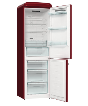 GORENJE ONRK619DR Gorenje Retro Collection Kühlgefrierkombination (D, 192 kWh, 1940 mm hoch, Bordo)