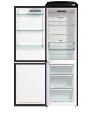 GORENJE ONRK 619 DBK-L Gorenje Retro Collection Kühl- / Gefrierkombination (D, 192,0 kWh, 1940 mm hoch, Tiefschwarz)