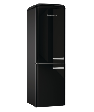 GORENJE ONRK 619 DBK-L Gorenje Retro Collection Kühl- / Gefrierkombination (D, 192,0 kWh, 1940 mm hoch, Tiefschwarz)
