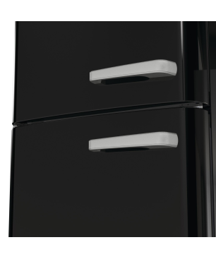 GORENJE ONRK 619 DBK-L Gorenje Retro Collection Kühl- / Gefrierkombination (D, 192,0 kWh, 1940 mm hoch, Tiefschwarz)