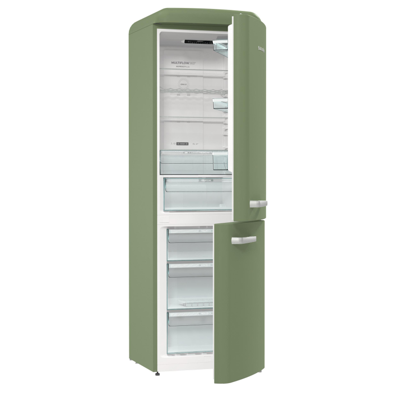 GORENJE ONRK619DOL Gorenje Retro Collection Kühl- / Gefrierkombination (D, 192,0 kWh, 1940 mm hoch, Oliv)