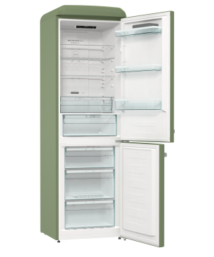 GORENJE ONRK619DOL Gorenje Retro Collection Kühl- / Gefrierkombination (D, 192,0 kWh, 1940 mm hoch, Oliv)