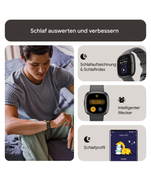 FITBIT Sense 2 Smartwatch Aluminium Elastomer, S/L, Shadow Grey/Graphite