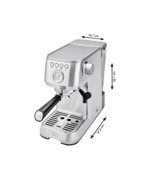 SOLIS OF SWITZERLAND Barista Perfetta Plus 1170 V2 Espressomaschine | Siebträgermaschine | Milchaufschäumer Silber