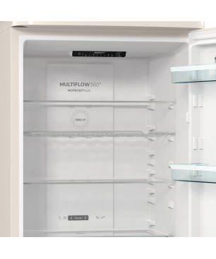 GORENJE ONRK619EC Kühl-Gefrierkombination (E, 194 cm hoch, Helles Beige)
