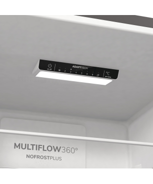 GORENJE NRK6192ES5F Gorenje Essential Line Kühlgefrierkombination (E, 242 kWh, 1850 mm hoch, Silber)