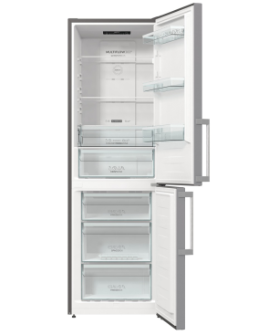 GORENJE NRK6192ES5F Gorenje Essential Line Kühlgefrierkombination (E, 242 kWh, 1850 mm hoch, Silber)