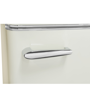 EXQUISIT RKGC270-45-H-160E magnolienweiss Kühl- und Gefrierkombination (E, 180 kWh, 1465 mm hoch, Magnolienweiß)