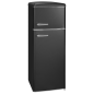 EXQUISIT RKGC270-45-H-160E mattschwarz Kühl- und Gefrierkombination (E, 180 kWh, 1465 mm hoch, Mattschwarz)
