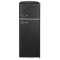 EXQUISIT RKGC270-45-H-160E mattschwarz Kühl- und Gefrierkombination (E, 180 kWh, 1465 mm hoch, Mattschwarz)