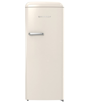 GORENJE ORB615DC Retro Collection Kühlschrank (126,2 kWh/Jahr, D, 1525 mm hoch, Helles Beige)