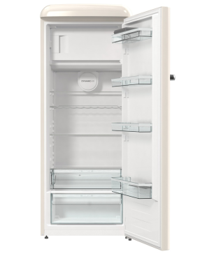 GORENJE ORB615DC Retro Collection Kühlschrank (126,2 kWh/Jahr, D, 1525 mm hoch, Helles Beige)