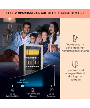 KLARSTEIN Beersafe 7XL Kühlschrank (F, 126,5 cm hoch, Edelstahl)