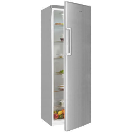 EXQUISIT KS350-V-H-040E inoxlook Kühlschrank (114,00 kWh/Jahr, E, 1730 mm hoch, Edelstahloptik)