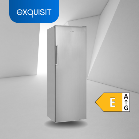 EXQUISIT KS350-V-H-040E inoxlook Kühlschrank (114,00 kWh/Jahr, E, 1730 mm hoch)