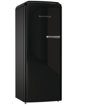 GORENJE ORB615DBK-L Retro Collection Kühlschrank (D, 1525 mm hoch, Jet black)