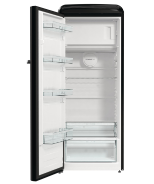 GORENJE ORB615DBK-L Retro Collection Kühlschrank (D, 1525 mm hoch, Jet black)