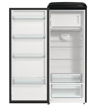 GORENJE ORB615DBK-L Retro Collection Kühlschrank (D, 1525 mm hoch, Jet black)