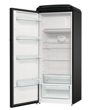 GORENJE ORB615DBK-L Retro Collection Kühlschrank (D, 1525 mm hoch, Jet black)