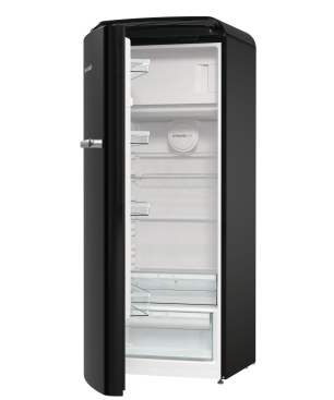 GORENJE ORB615DBK-L Retro Collection Kühlschrank (D, 1525 mm hoch, Jet black)