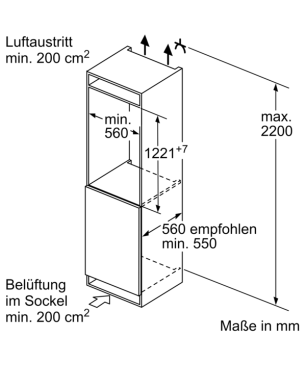 BOSCH KIL42VFE0 Kühlschrank (E, 1221 mm hoch, Weiß)