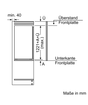 BOSCH KIL42VFE0 Kühlschrank (E, 1221 mm hoch, Weiß)