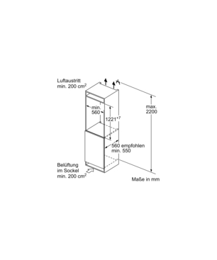 BOSCH KIL42VFE0 Kühlschrank (E, 1221 mm hoch, Weiß)