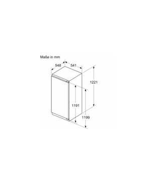 BOSCH KIL42VFE0 Kühlschrank (E, 1221 mm hoch, Weiß)