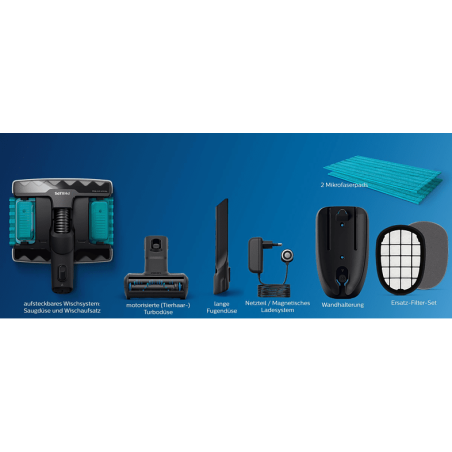 PHILIPS XC8347/01 SPEEDPRO MAX AQUA PLUS Stielsauger, Akkubetrieb