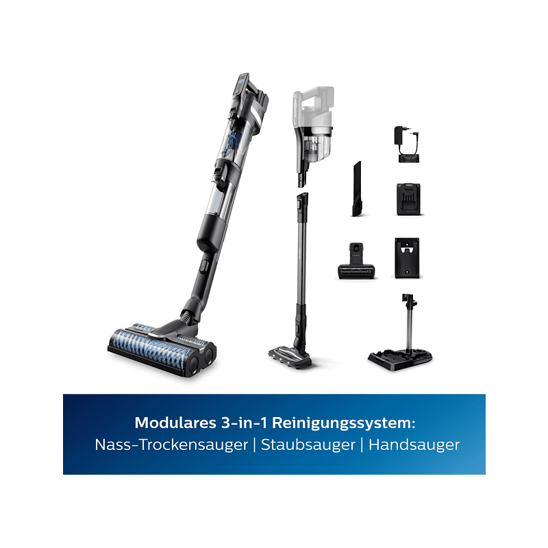 PHILIPS 9000 Series AquaTrio Cordless XW9383/01 Nass-Trocken-Sauger, Akkubetrieb