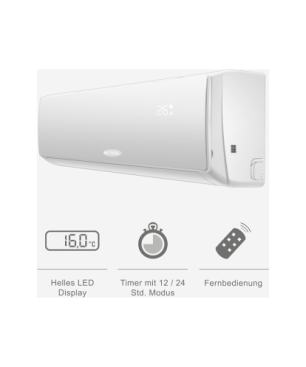 BECOOL BC12SK2101QW inkl. Vollinstallation Split Klimagerät Weiß En...