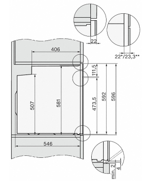 MIELE H 7560 BP, Einbaubackofen (Einbaugerät, 76 Liter, 595 mm breit)