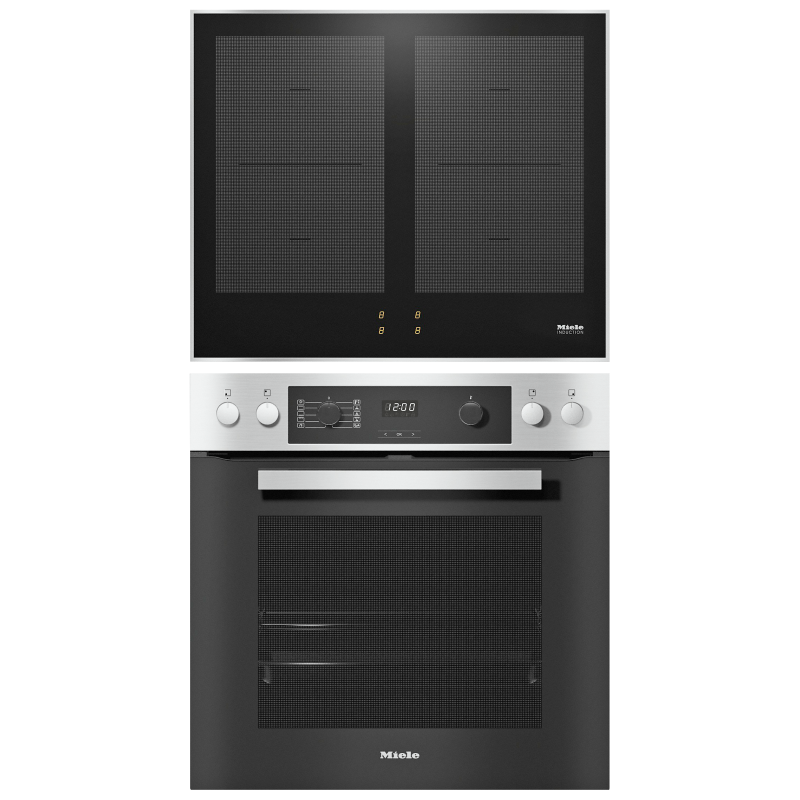 MIELE H 2267-1 IP EDST. + KM 7005 FR IP ACTIVE, Einbauherdset (Induktionskochfeld, A+, 76 Liter)