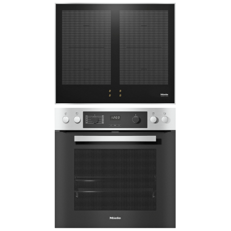 MIELE H 2267-1 IP EDST. + KM 7005 FR IP ACTIVE, Einbauherdset (Induktionskochfeld, A+, 76 Liter)