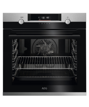AEG BPC55522B2, Einbaubackofen (Einbaugerät, 71 Liter, 595 mm breit), Serie 6000 mit SteamBake Feuchtigkeitszugabe (mit Pyroly